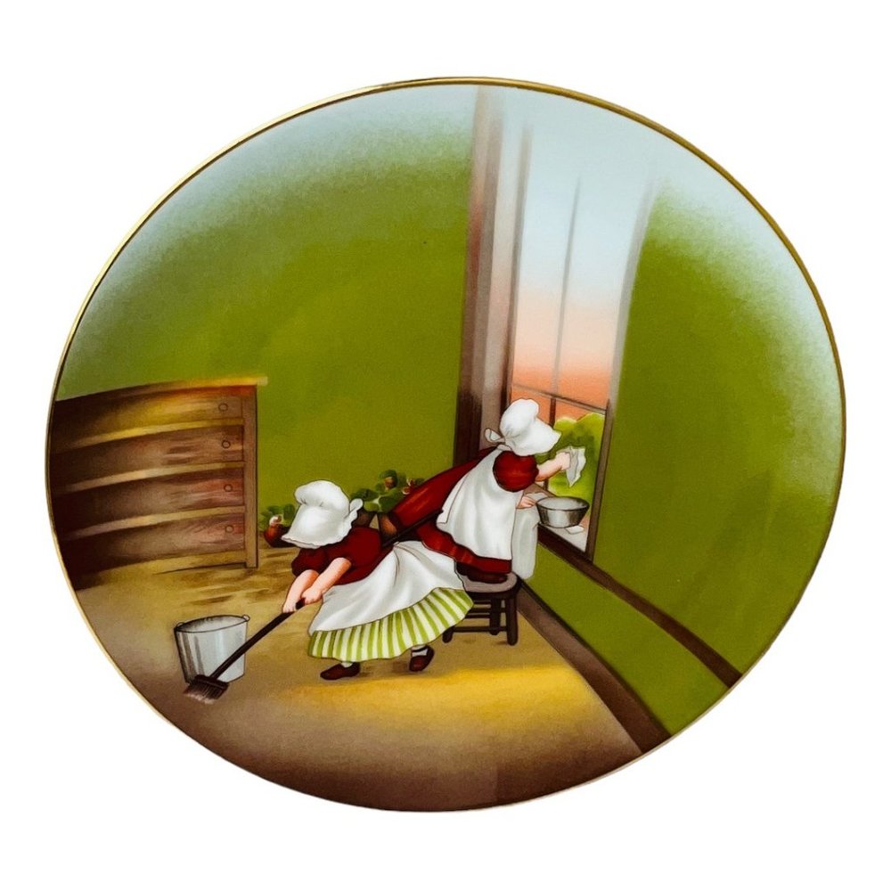 "The Sun-Bonnet Babies" Plates Set of 7 Royal Bayreuth Vintage 1974 - Picture 7 of 16